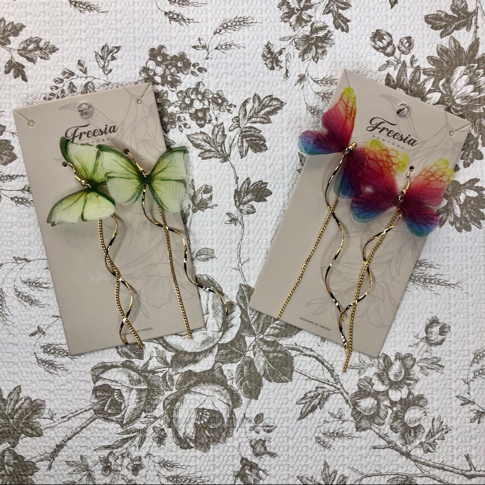 Butterfly earrings - Picture 3 of 3